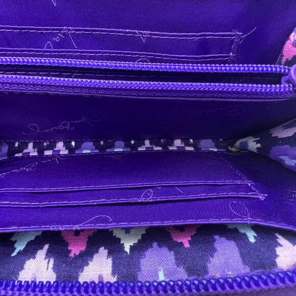 Vera Bradley Purple Zipper Wallet - Picture 5 of 8